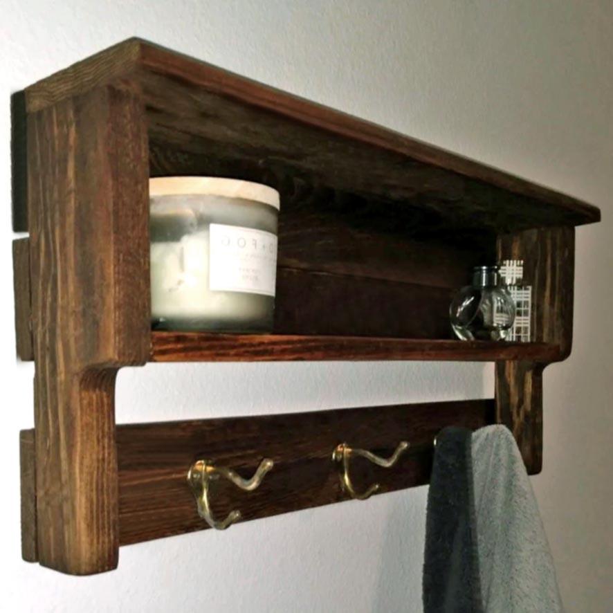 Полка для ванной из дерева Везендорф Капучино (ВНП/011609)