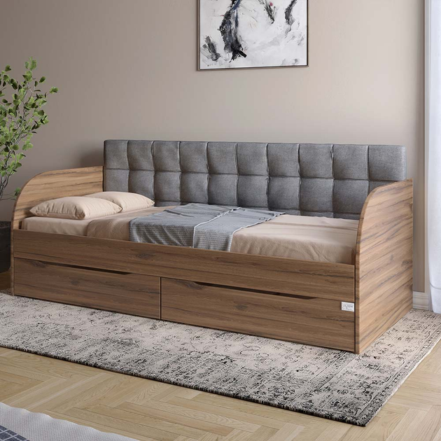 Ліжко дитяче односпальне Lion Л-7 Лілі з ящиками та ламелями Дуб ліворно (LION-041091) - фото 2