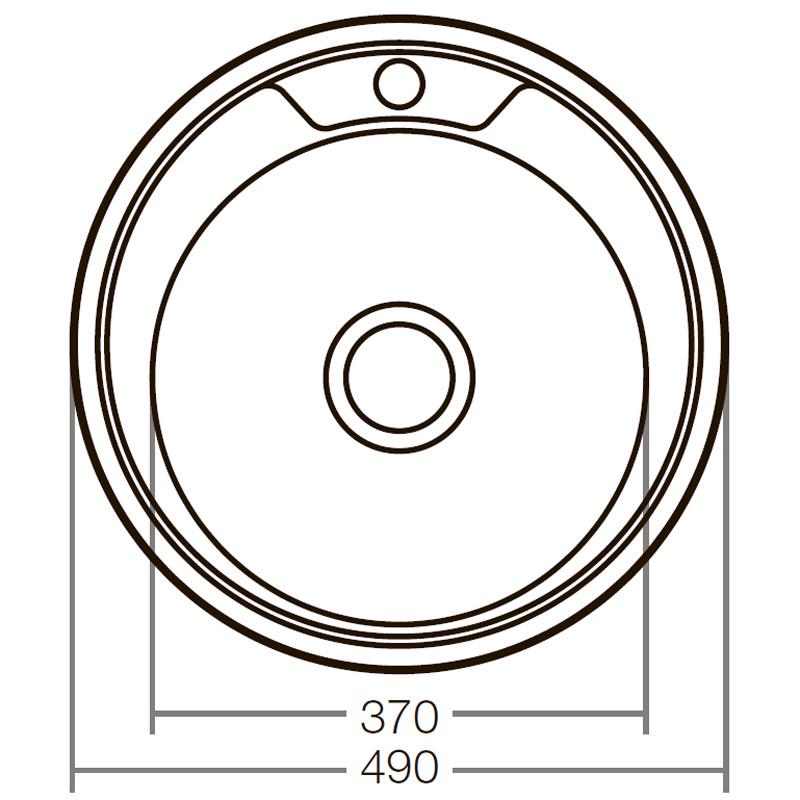 Мийка кухонна Zerix Z490-06-180E Satin (ZX1582) - фото 3