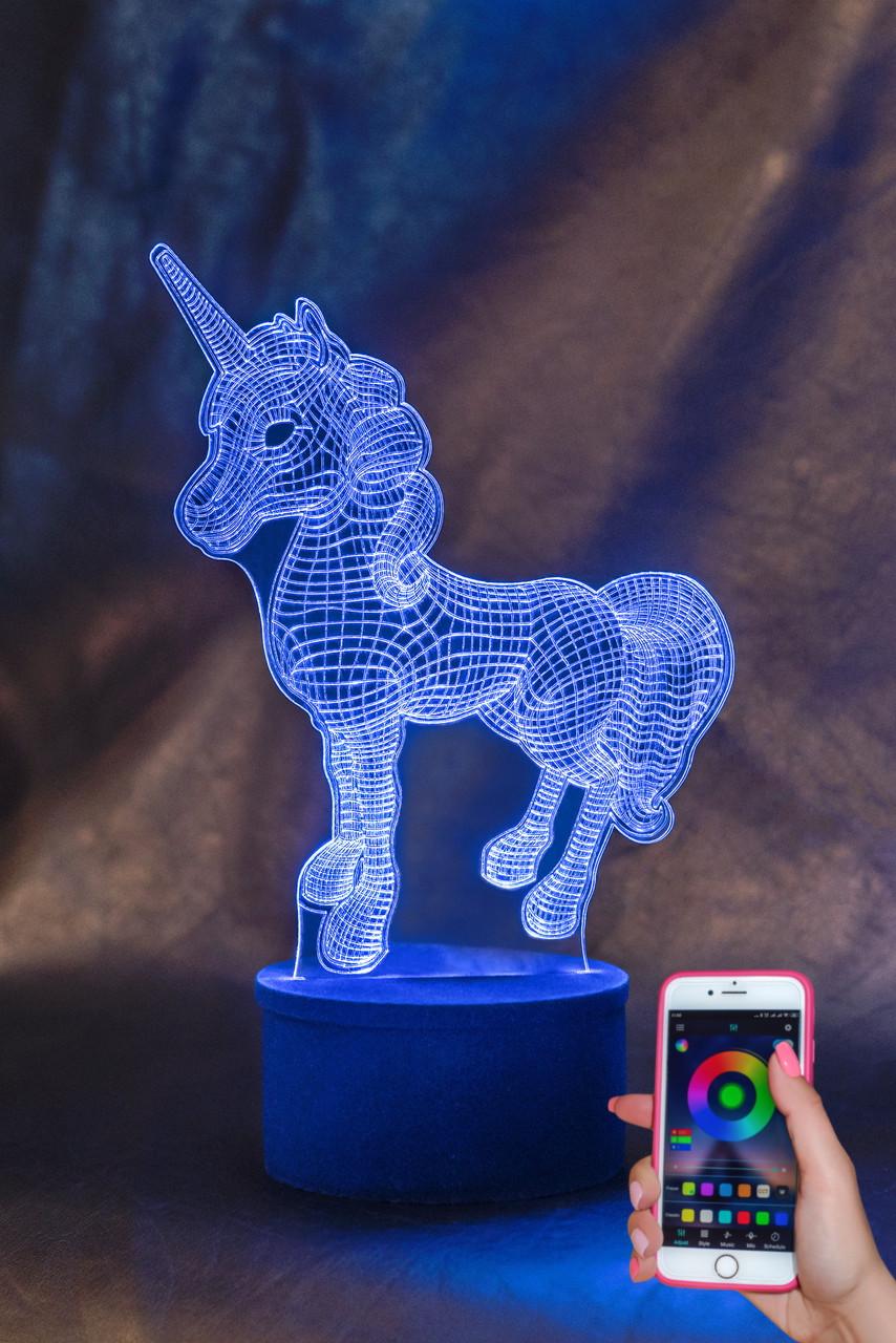 3D-нічник Единоріг кілька підсвіток/bluetooth (1483486977) 3D-нічник Единоріг кілька підсвіток/bluetooth (1483486977)