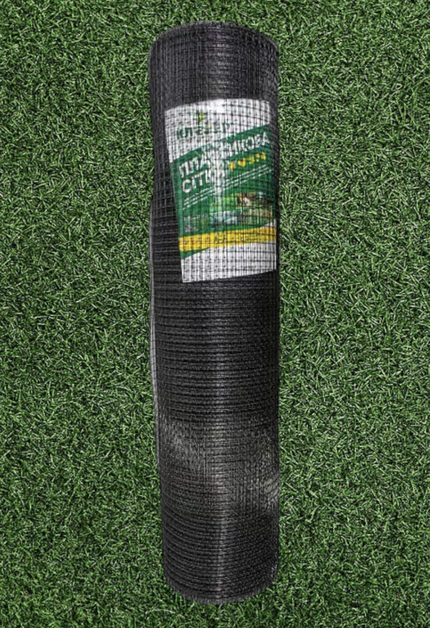 Сітка вольєрна пластикова захисна від птахів Клевер Пташка 1х50 м комірка 30x35 мм Чорний