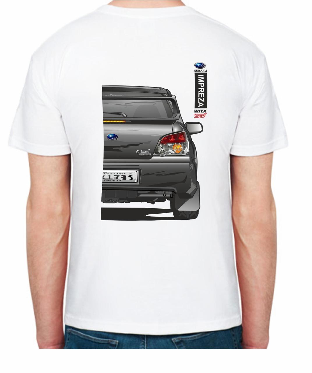 Футболка мужская Avtolife Subaru WRX STI FR 207308 L Черный/Белый (2496438561) - фото 2 Футболка мужская Avtolife Subaru WRX STI FR 207308 L Черный/Белый (2496438561) - фото 2