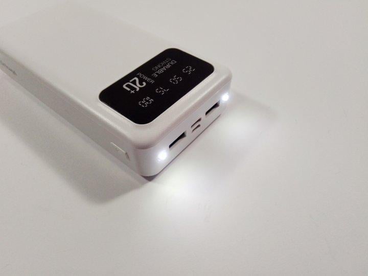 Повербанк УМБ Linkage 20000mAh Input:Type-C/Micro-USB Output:USB-A 22.1A White/Black (LKP-27 / 28373) - фото 3