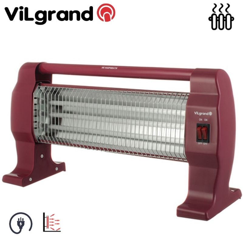 Инфракрасный обогреватель ViLGrand VQ4812R 1200W Red (tf7584) - фото 5 Инфракрасный обогреватель ViLGrand VQ4812R 1200W Red (tf7584) - фото 5