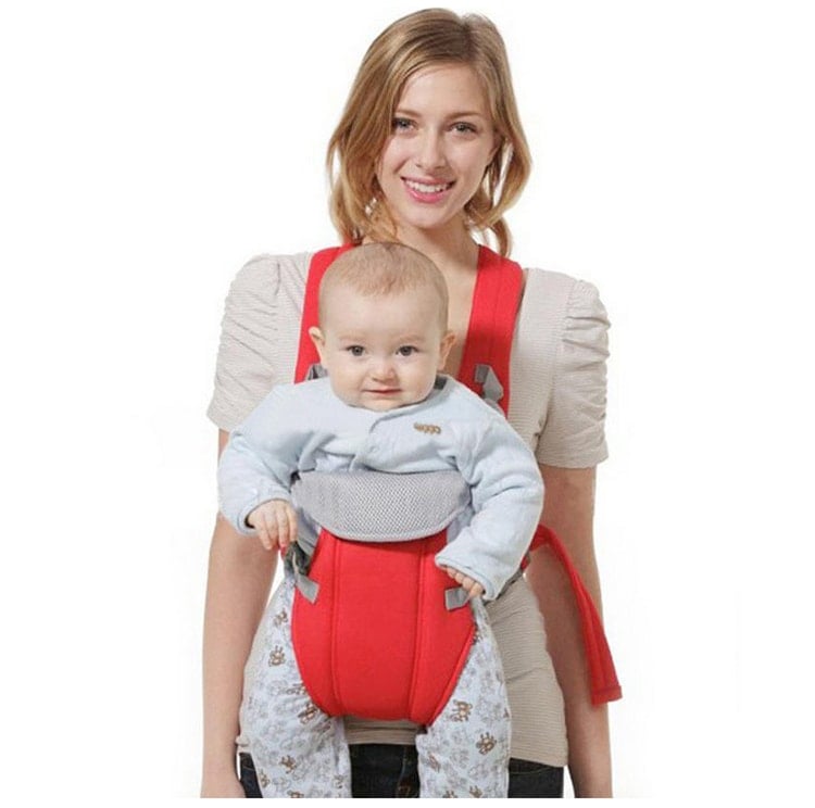 Рюкзак-слинг сумка кенгуру для переноса ребенка Baby Carriers 3-18 месяцев Красный - фото 5