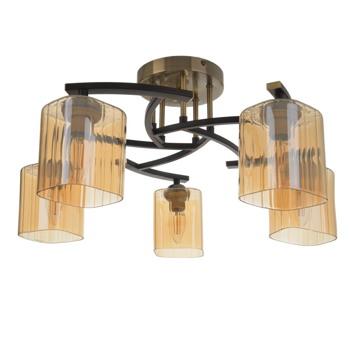 Люстра Brille LK-654S/5 E27 AB/BK (23-757)