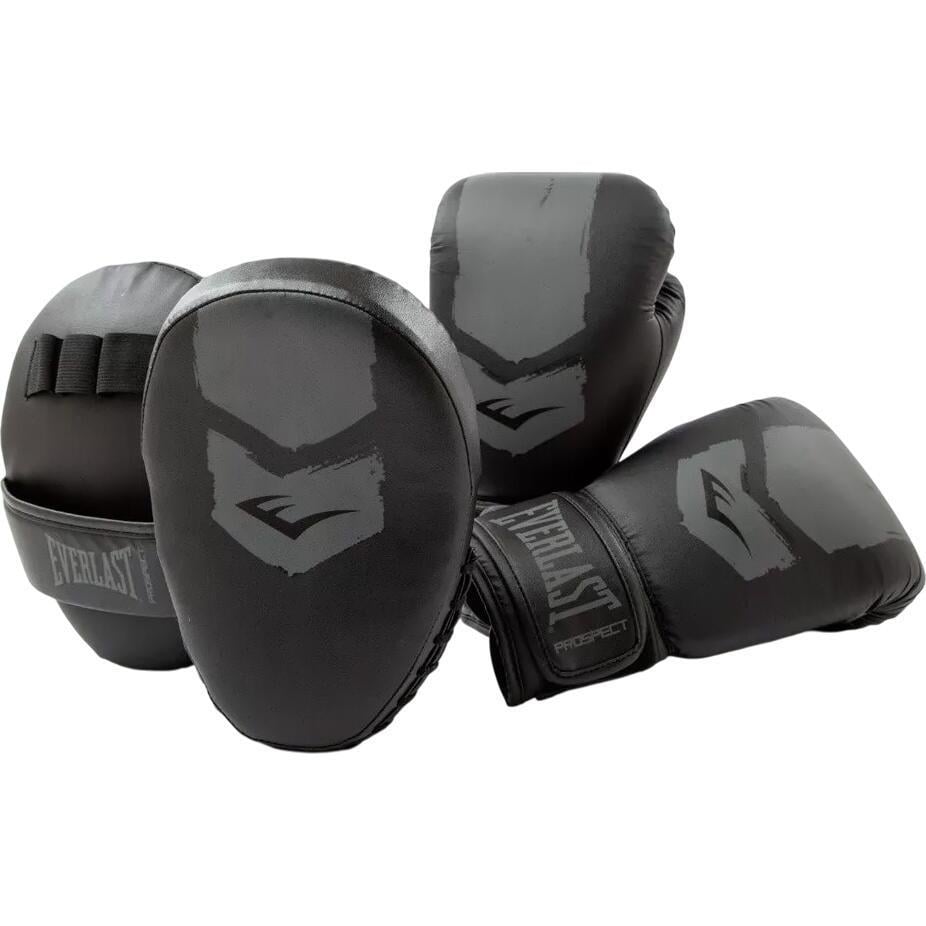 Набір для боксу рукавички боксерські та лапи дитячий Everlast PROSPECT 2 MITT KIT Чорно-сірий (P00003054)