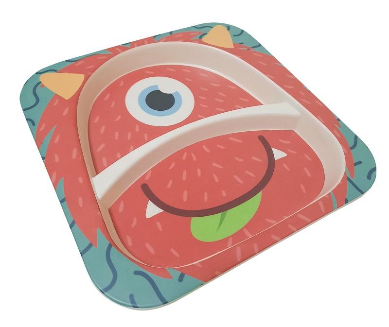 Набор детской бамбуковой посуды Stenson MH-2770-40 Монстрик 5 пр. (536835) - фото 3 Набор детской бамбуковой посуды Stenson MH-2770-40 Монстрик 5 пр. (536835) - фото 3