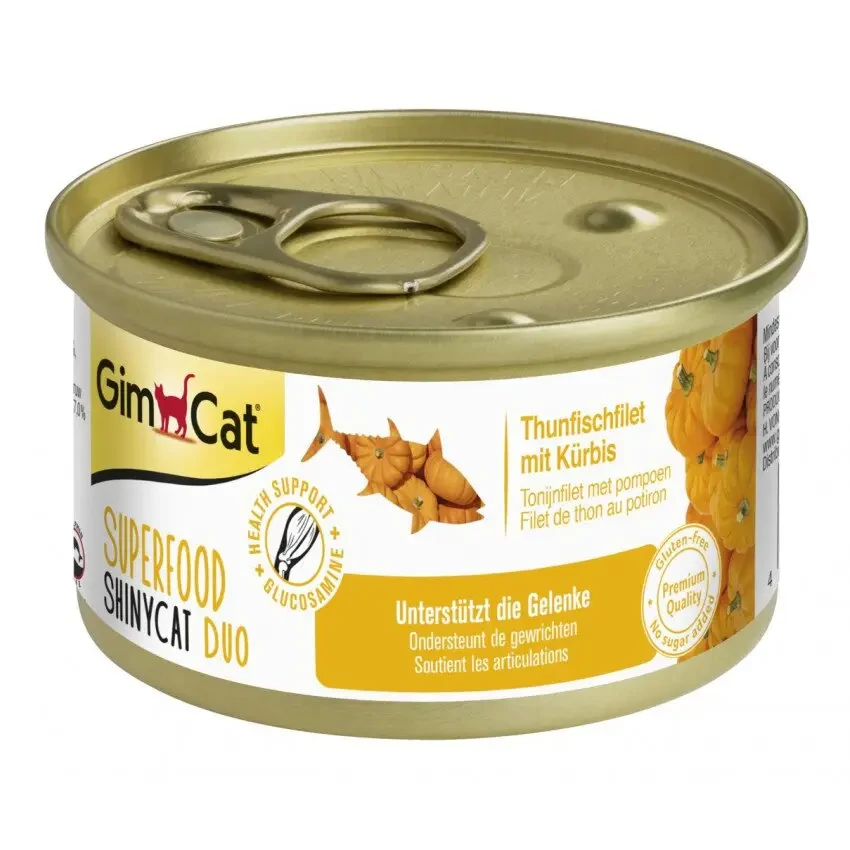 Вологий корм для котів GimCat Superfood тунець та гарбуз 70 г (G-414737)