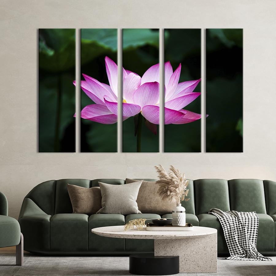 Картина на холсте Безупречный розовый лотос 87x50 см (892-51)