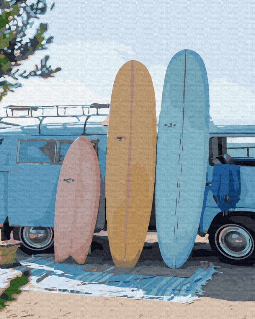 Картина по номерам Brushme  40х50 см Серфинг на релаксе