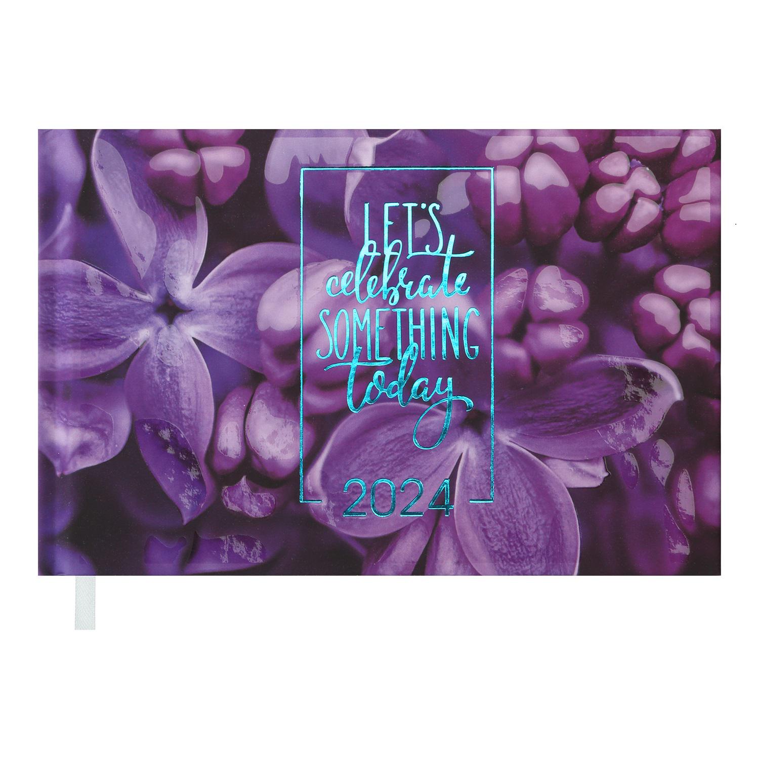 Еженедельник датированный Buromax Magic 2024 153х87 мм 128 стр. Сиреневый (BM.2809-26)