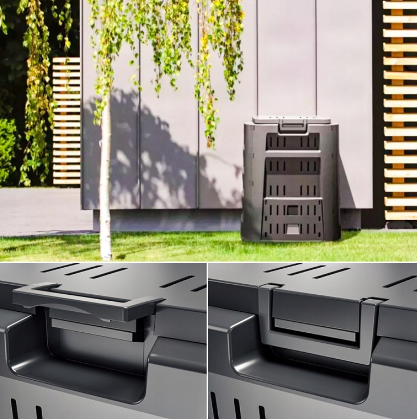 Компостер садовий Prosperplast Compogreen 220 л Чорний (IKST220C-S411) - фото 8 Компостер садовий Prosperplast Compogreen 220 л Чорний (IKST220C-S411) - фото 8