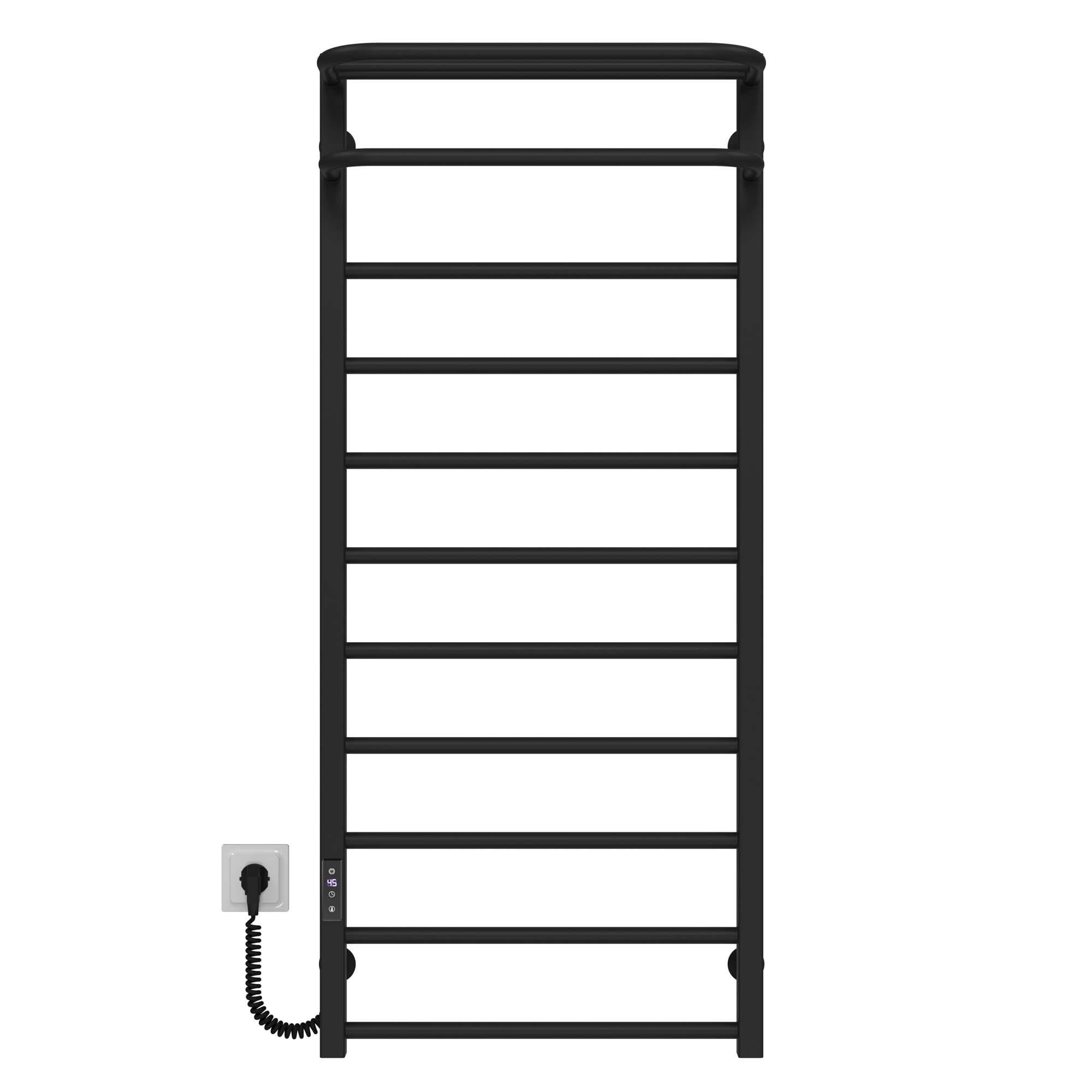 Полотенцесушитель электрический Deffi Lux Hotel П11 JD04 нержавеющая сталь 600х1200 мм Черный (A.LH.120.60.11.EBL2)