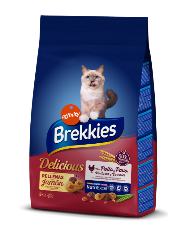 Корм для кошек сухой Brekkies Cat Delice Meat 3 кг