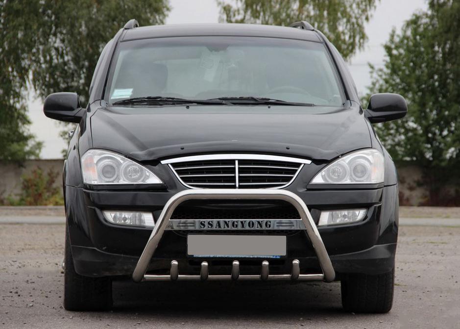 Кенгурятник WT004 CAN для SsangYong Action 2006- гг. нержавеющая сталь Хром