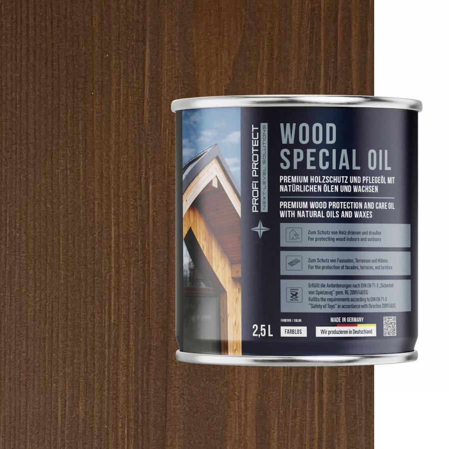 Лазур на основі бджолиного воску і лляної олії ProfiProtect Wood Special Oil 2,5 л Russet (22558626) - фото 1