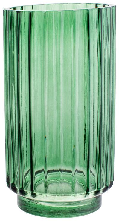 Ваза для квітів скляна Ancient Glass Alice Ø 12x21 см Зелений