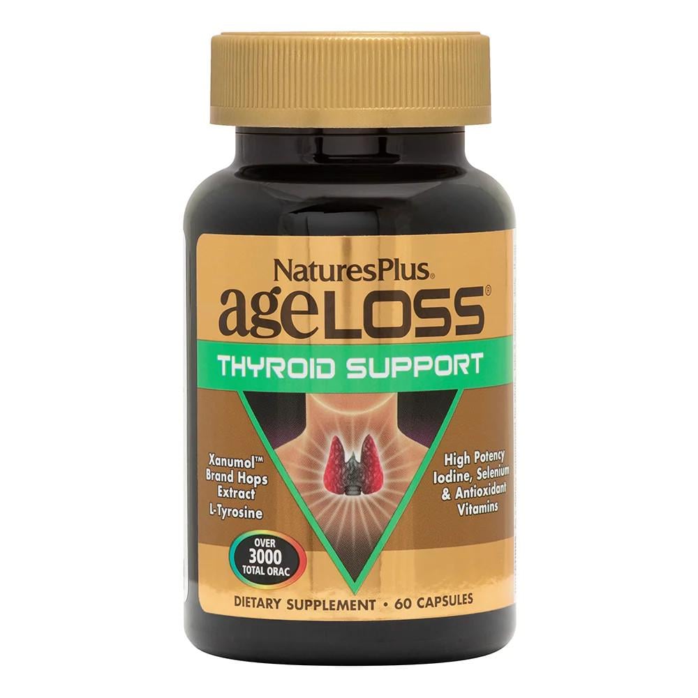 Натуральна добавка Natures Plus AgeLoss Thyroid Support 60 капс. (9751)