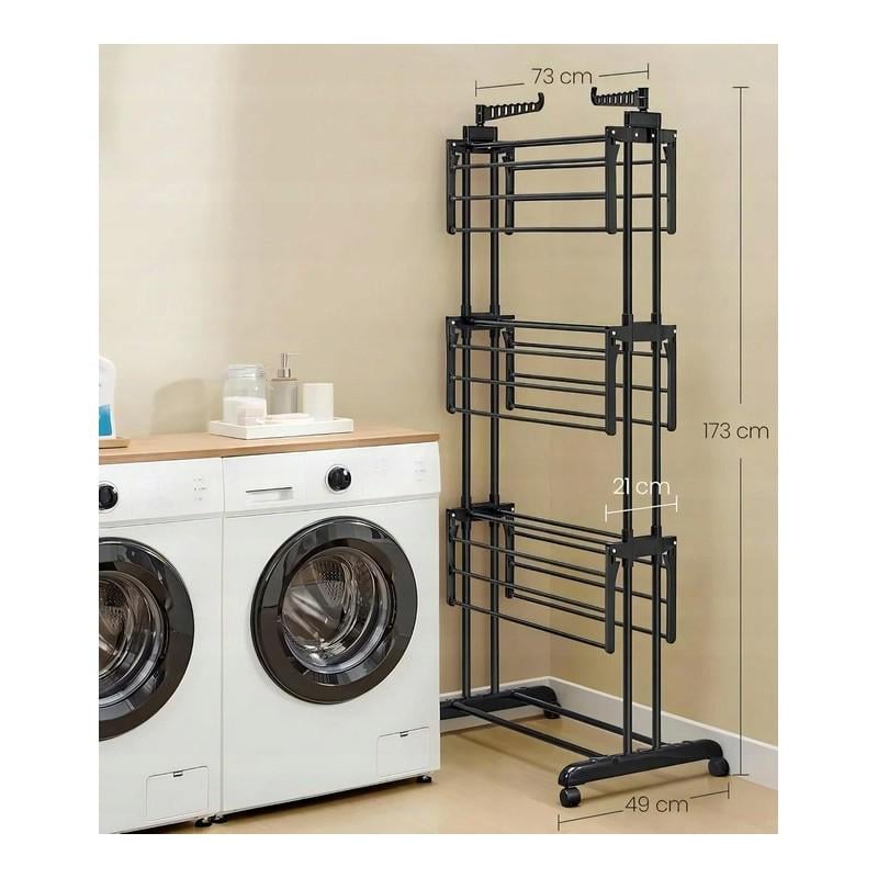 Сушарка складна Ecarla SU02 для білизни трирівнева Чорний (Ecarla SU02CZ) - фото 4 Сушарка складна Ecarla SU02 для білизни трирівнева Чорний (Ecarla SU02CZ) - фото 4