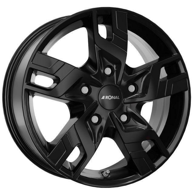 Диски литі Ronal R64 7x17 5x108 ET46 DIA65.1 Jet Black matt front diamond cut (1002252303)