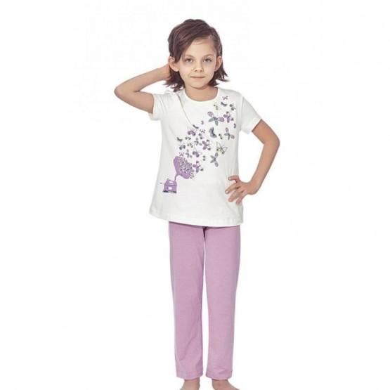 Пижама для девочки хлопковая BAYKAR р. 3 98-104 см 3-4 года Молочный (9327-208)