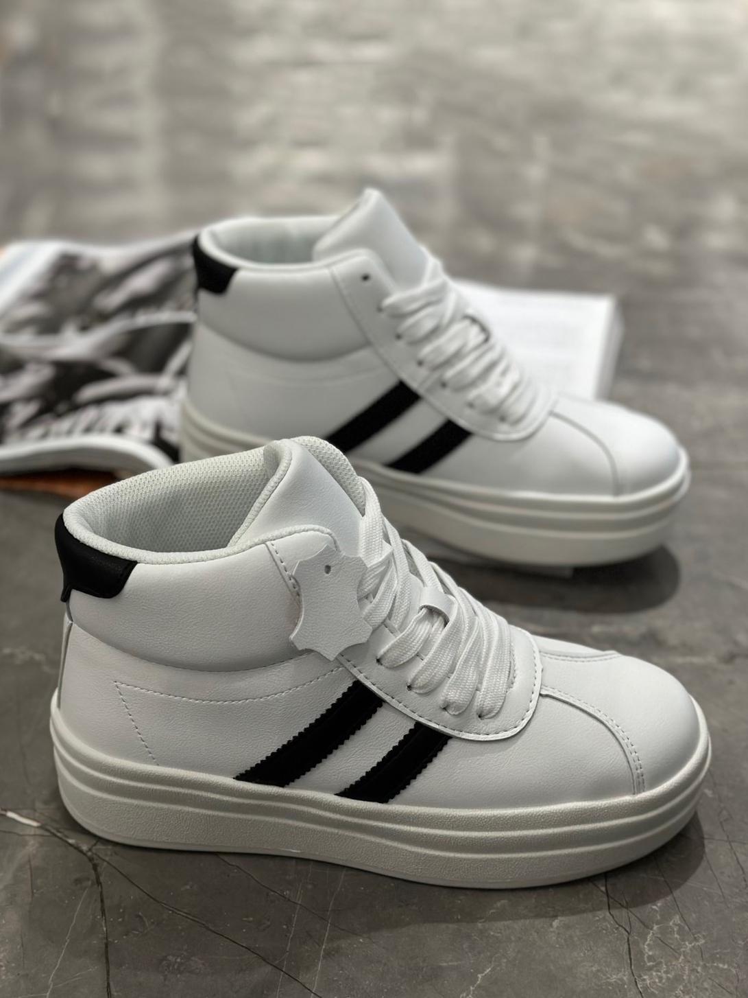 Кроссовки кожаные Stilli WAWN160-6 р. 36 Бело-черный - фото 2 Кроссовки кожаные Stilli WAWN160-6 р. 36 Бело-черный - фото 2