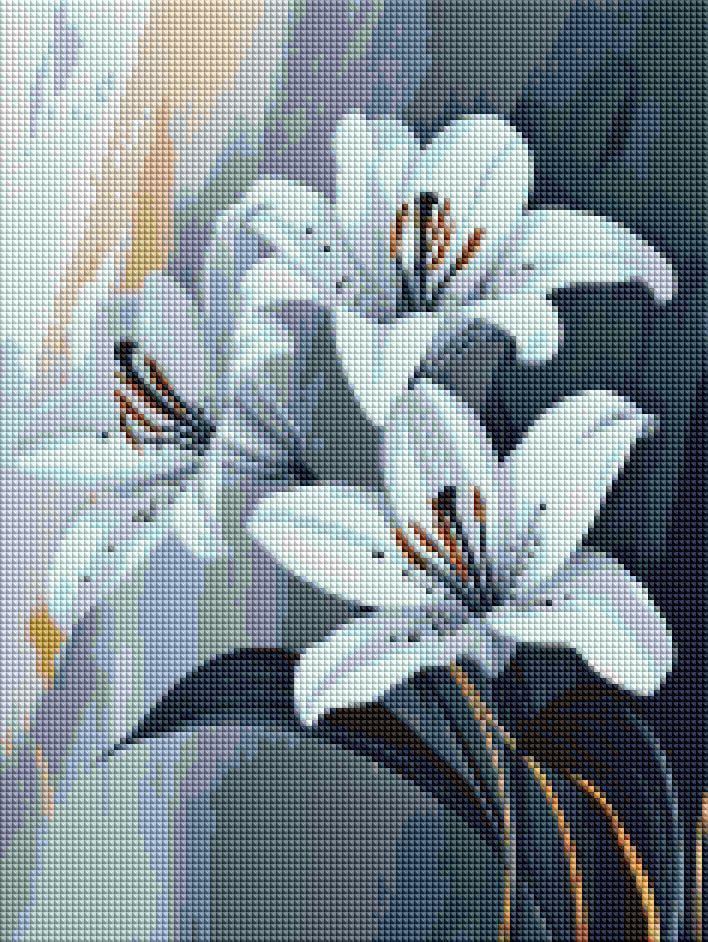 Алмазная мозаика Brushme Лилии 30x40 см (DRBS1254)