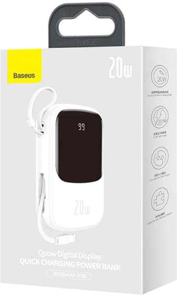 Повербанк УМБ Baseus Power Bank Qpow PPQD-H02 20000 mAh White - фото 3