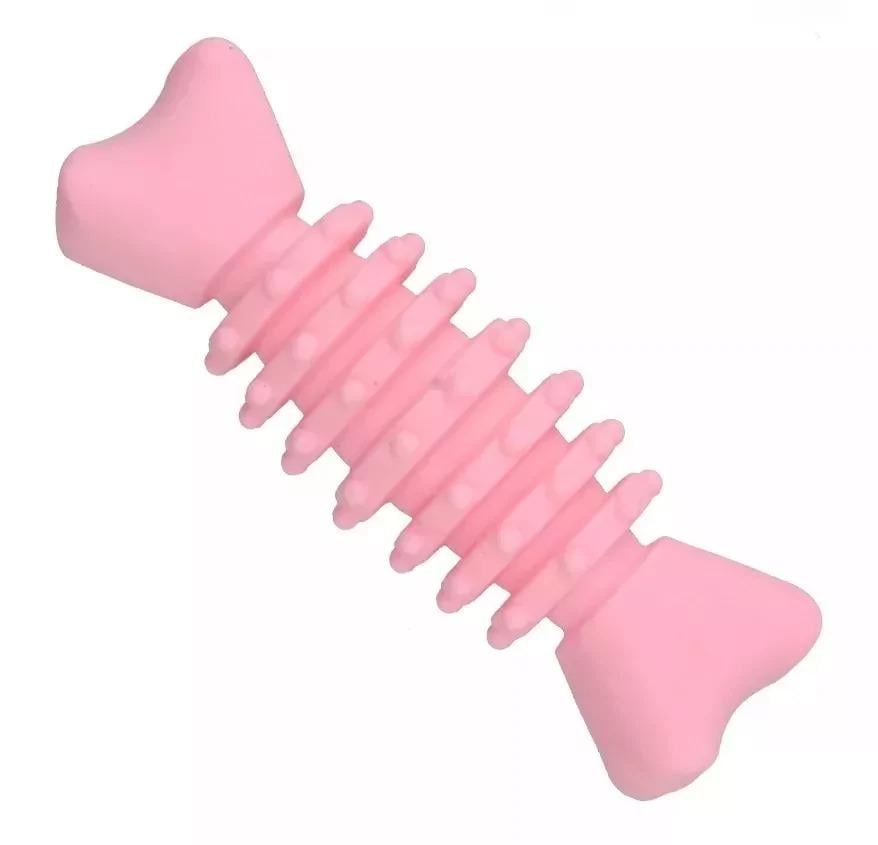 Игрушка для собак каучук Косточка жевательная 12 см Розовый (B40708PNT-097)
