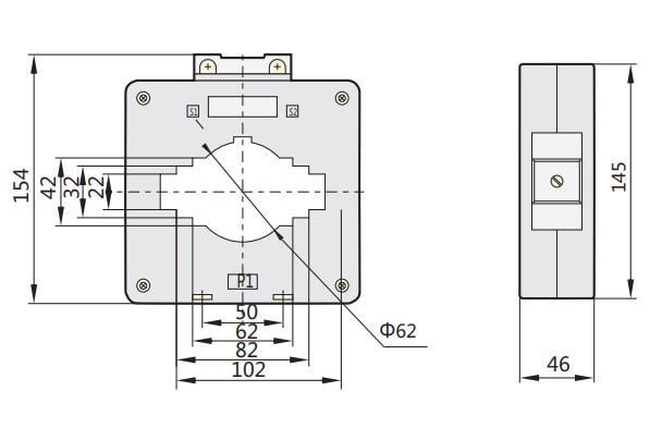 Трансформатор струму CHINT BH-0.66 100I 1000/5A CL0.5 IEC (824247) - фото 2