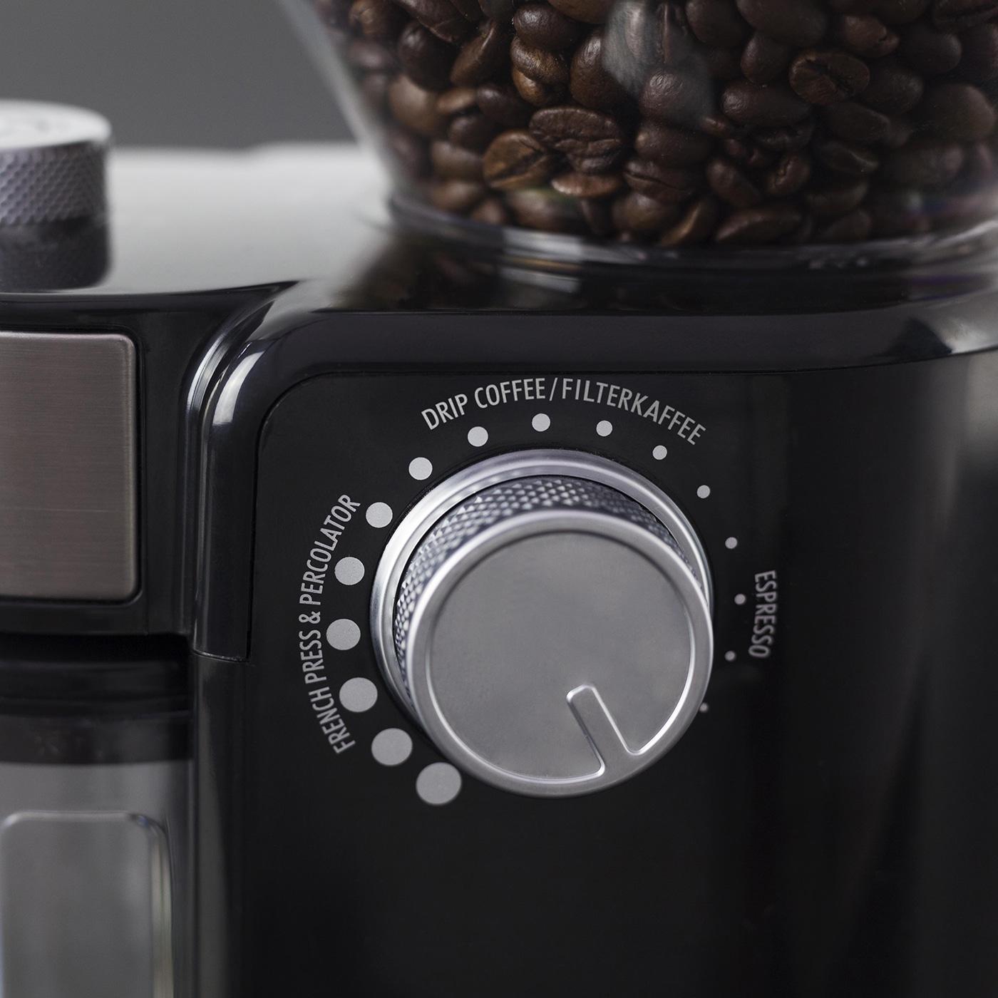 Кавомолка електрична Caso 1833 Barista Crema 150 Вт контейнер 190 г Чорний (836d319b) - фото 4 Кавомолка електрична Caso 1833 Barista Crema 150 Вт контейнер 190 г Чорний (836d319b) - фото 4