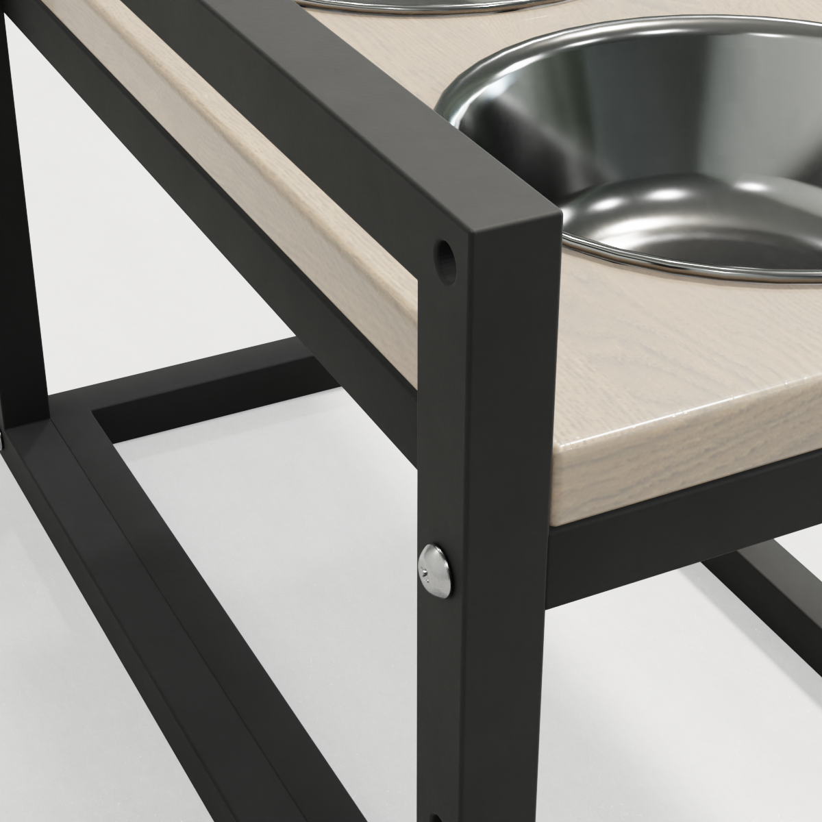 Миски на регулируемой подставке для средних собак Hollky Flex M 2х0,85 л (FM-422530-GRWH) - фото 7