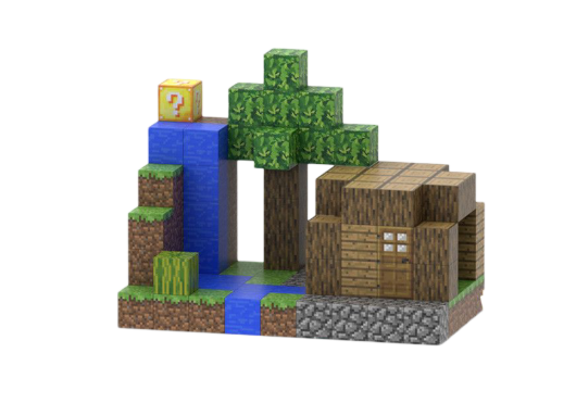 Конструктор детский магнитный Minecraft Домик возле ручья 107 строительных блоков и 3 фигурки (2670361250)