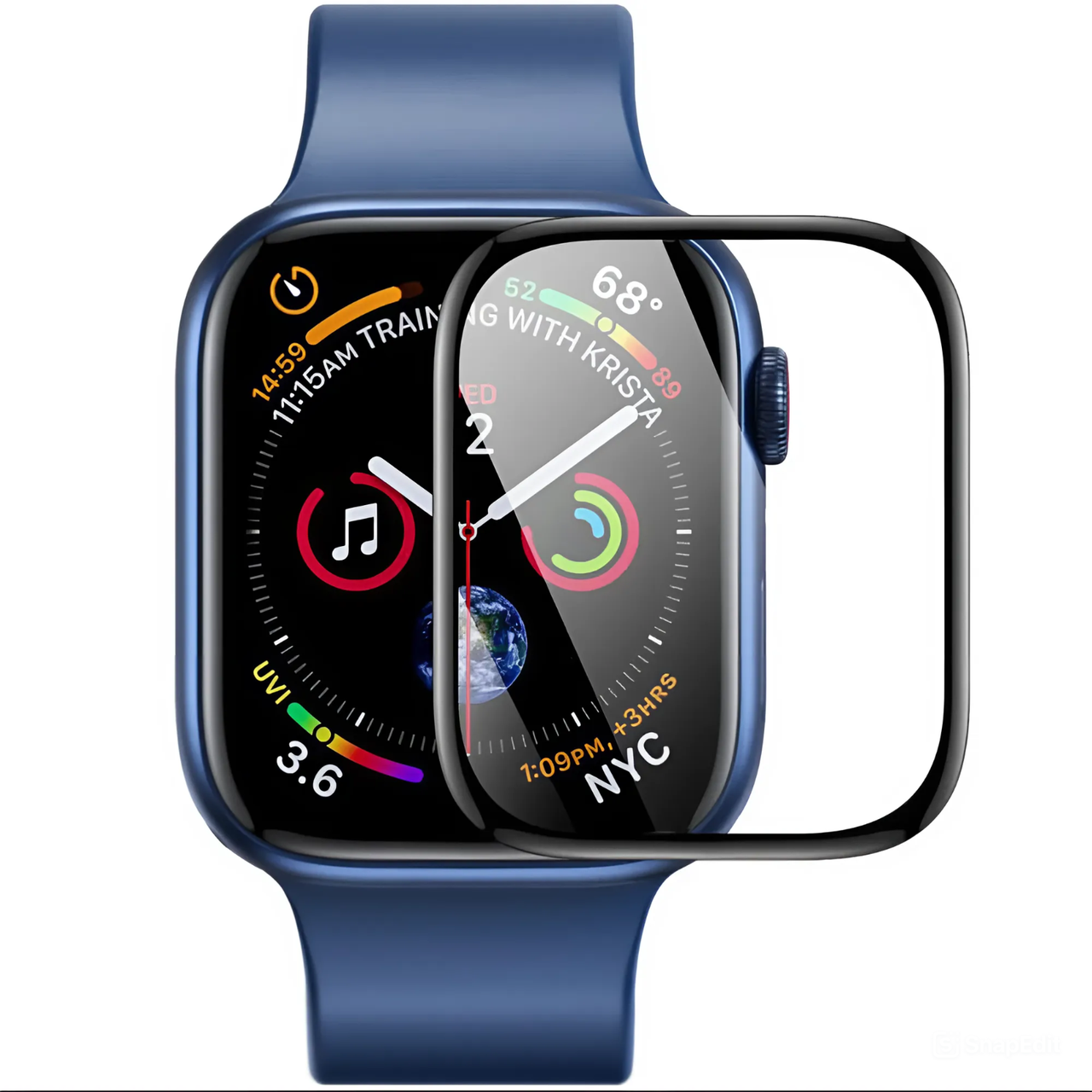 Защитное стекло Dux Ducis Glass for Apple Watch 45mm PMMA, Black