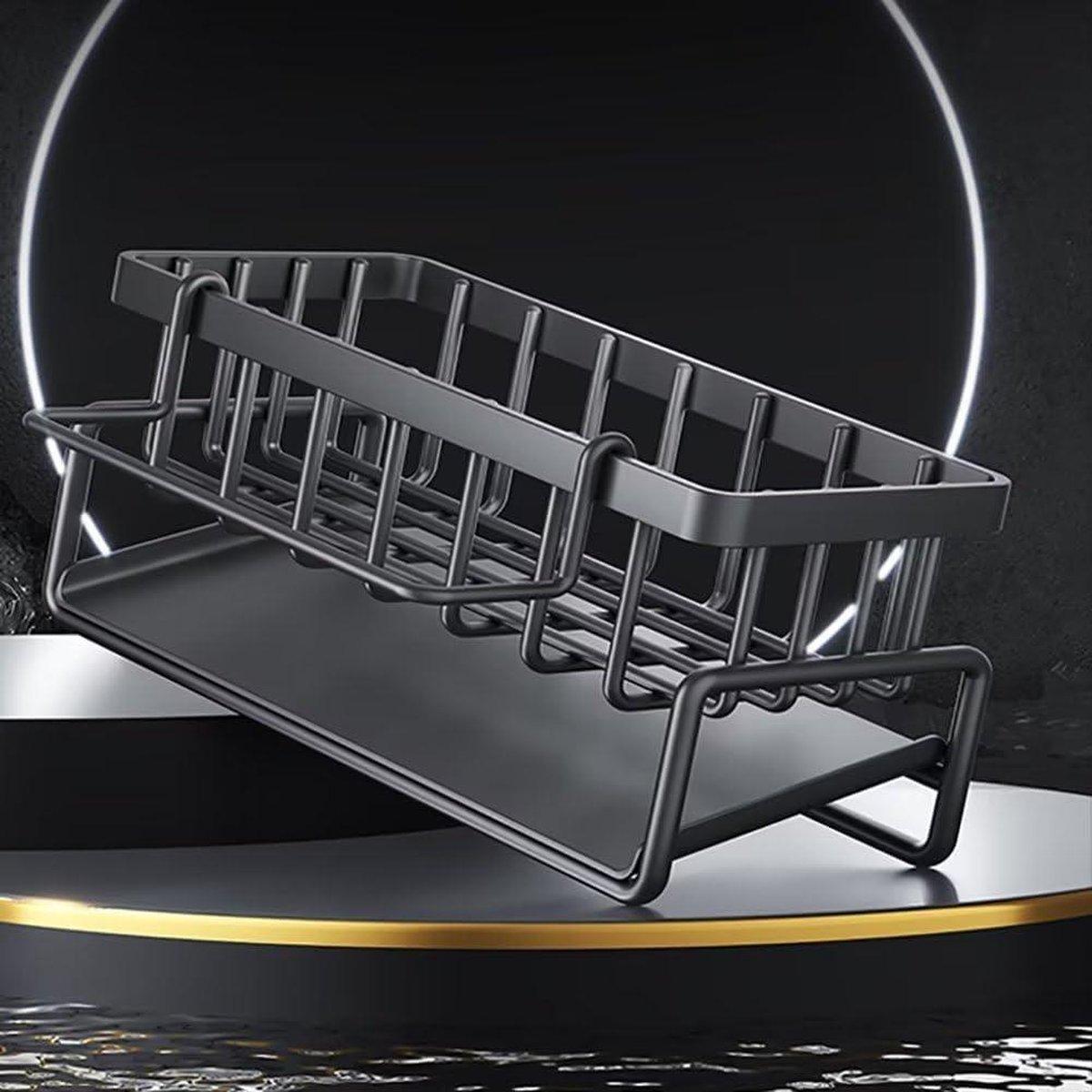 Органайзер для кухонной мойки с поддоном для стека пластиковый с вешалкой для салфеток и тряпок 23x9x11 см Черный (D-0126) - фото 4 Органайзер для кухонной мойки с поддоном для стека пластиковый с вешалкой для салфеток и тряпок 23x9x11 см Черный (D-0126) - фото 4