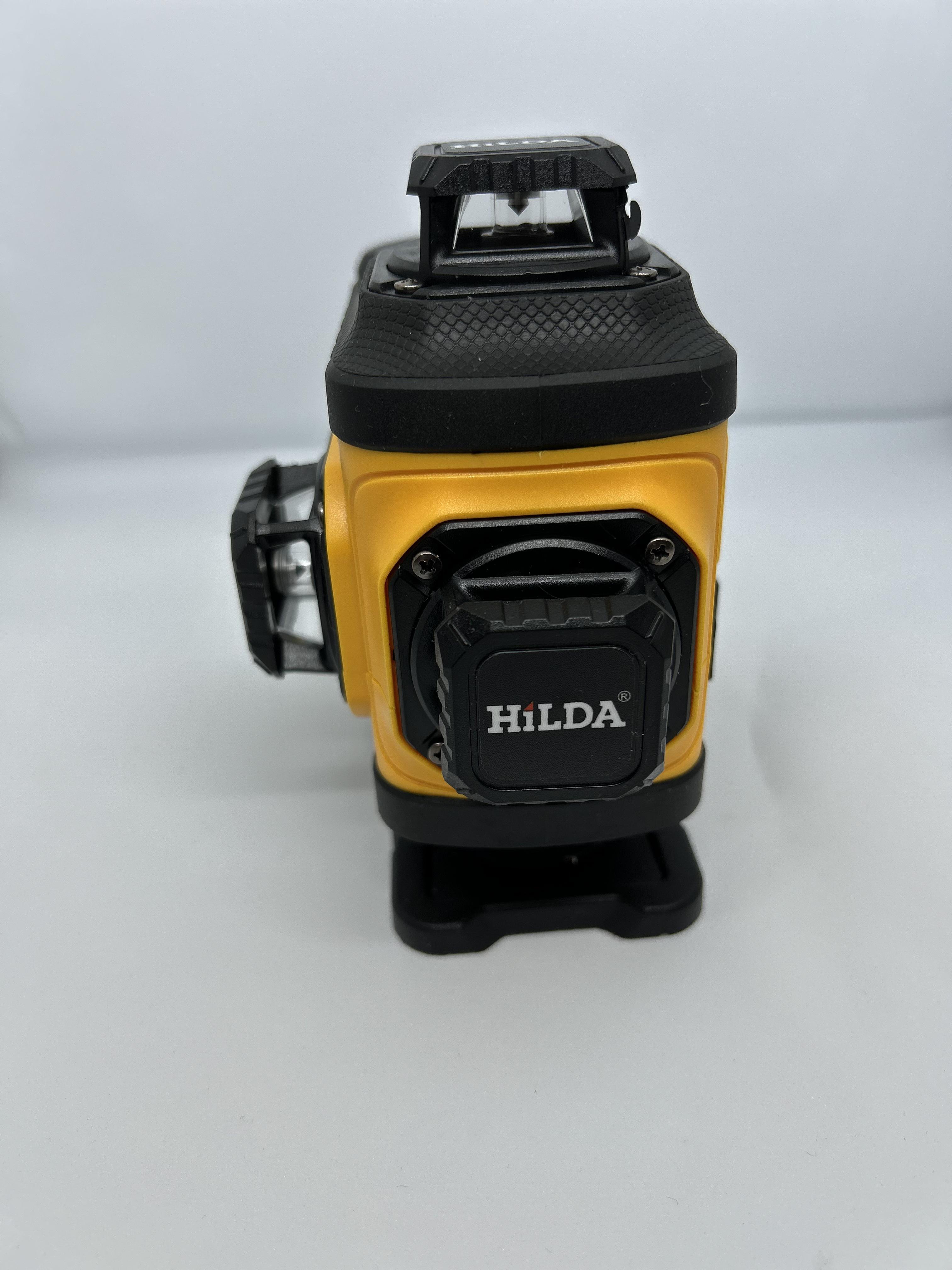 Лазерный уровень с зеленым лучом на 16 линий 360 градусов Hilda 4D Quick solution с поворотным основанием и башнями - фото 4