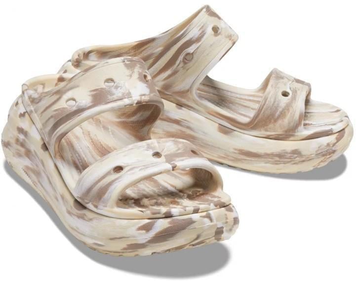 Шльопанці жіночі Classic Crush Marbled Sandal р. 39-40 Бежевий (18387)