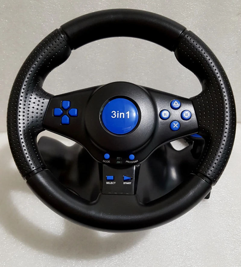 Кермо ігрове Vibration Steering Wheel мультимедійний 3в1 (129423852) - фото 2