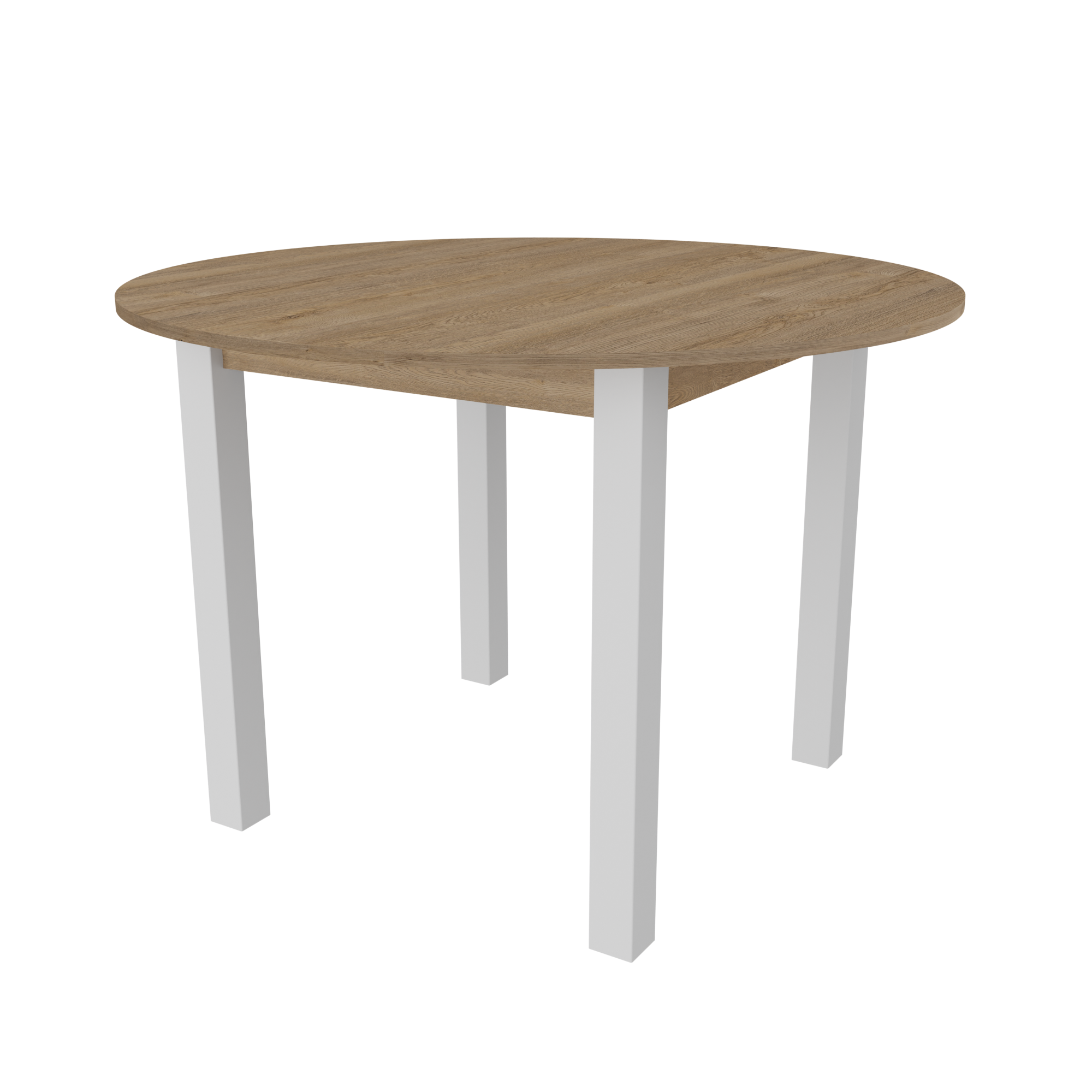Обеденный круглый стол Неман Эль Дуб песочный/Белый (20000293)