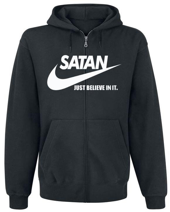 Толстовка з блискавкою "Satan Just believe in it" XL Чорний (15586) Толстовка з блискавкою "Satan Just believe in it" XL Чорний (15586)