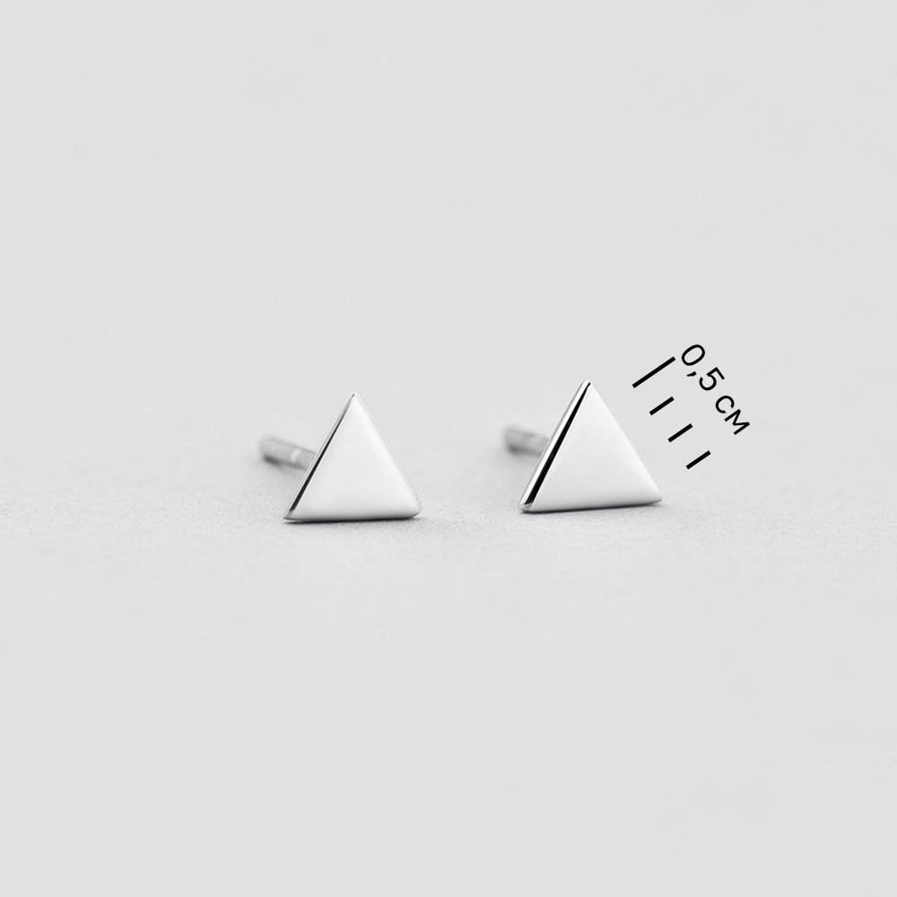Серебряные серьги Minimal Краткость (1065) - фото 4
