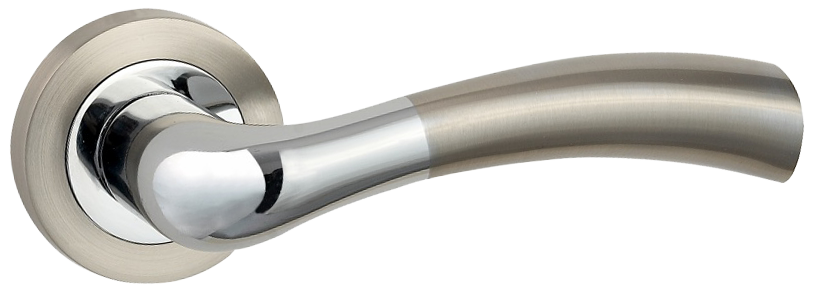 Ручка дверная на розетке Siba SAROS Никель/Хром (A34 0 22 07)