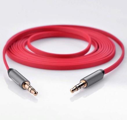 Кабель аудио Ugreen 3,5 мм AUX плоский 0,5 м Red (AV119) - фото 5 Кабель аудио Ugreen 3,5 мм AUX плоский 0,5 м Red (AV119) - фото 5