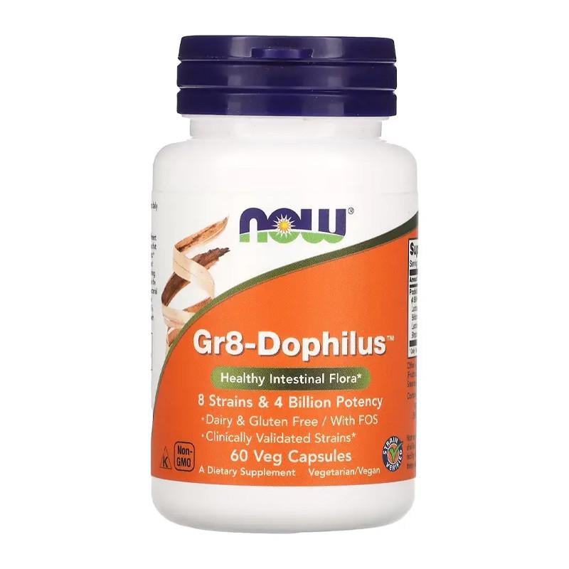 Пробиотики NOW Gr8-Dophilus 60 капс. (09120-01)