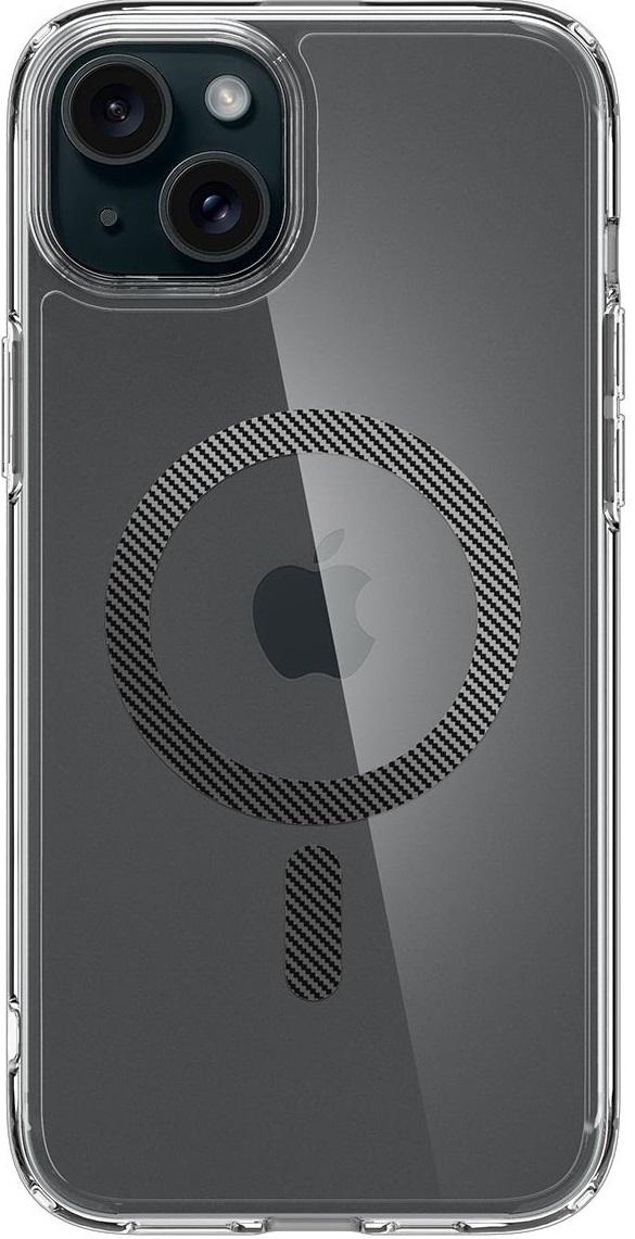 Чехол накладка для телефона Spigen Ultra Hybrid MagFit для Apple iPhone 15 Прозрачный/Черный (ACS06803)