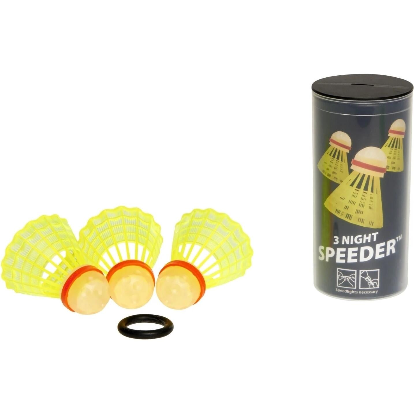 Набір воланів для швидкісного бадмінтону Speedminton TUBE NIGHT 3 шт. Жовтий (400224)