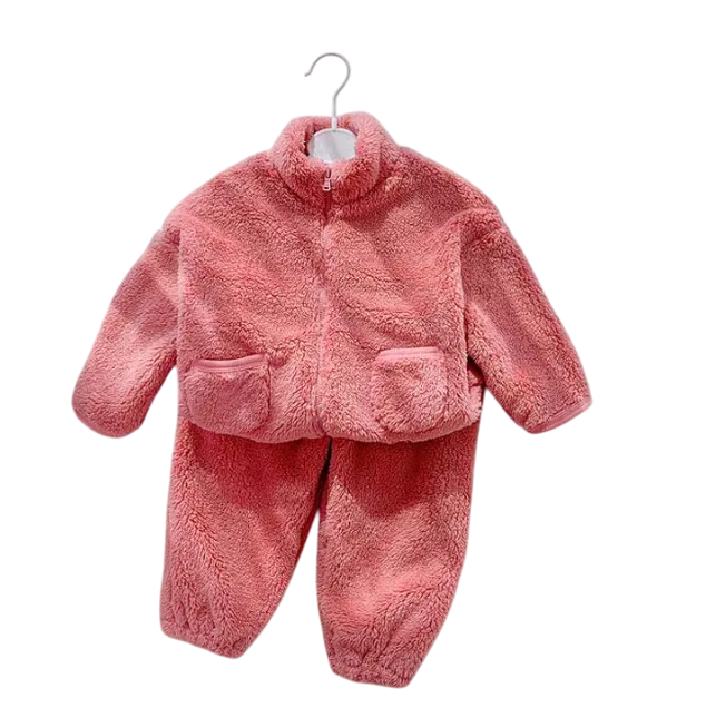 Костюм для дівчаток C00326-1 осінь/зима 92 см Рожевий - фото 2