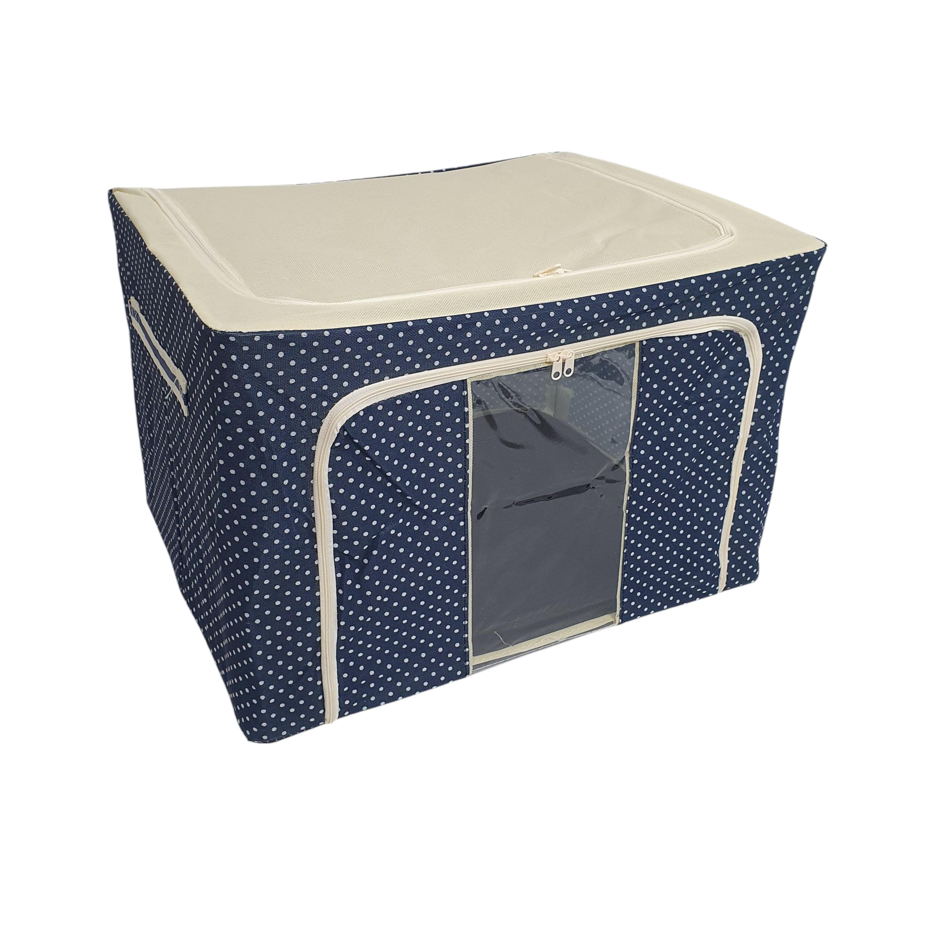 Коробка для хранения вещей Stenson WW02857-XL с окошком 60х42х40 см Темно-синий (27457336)