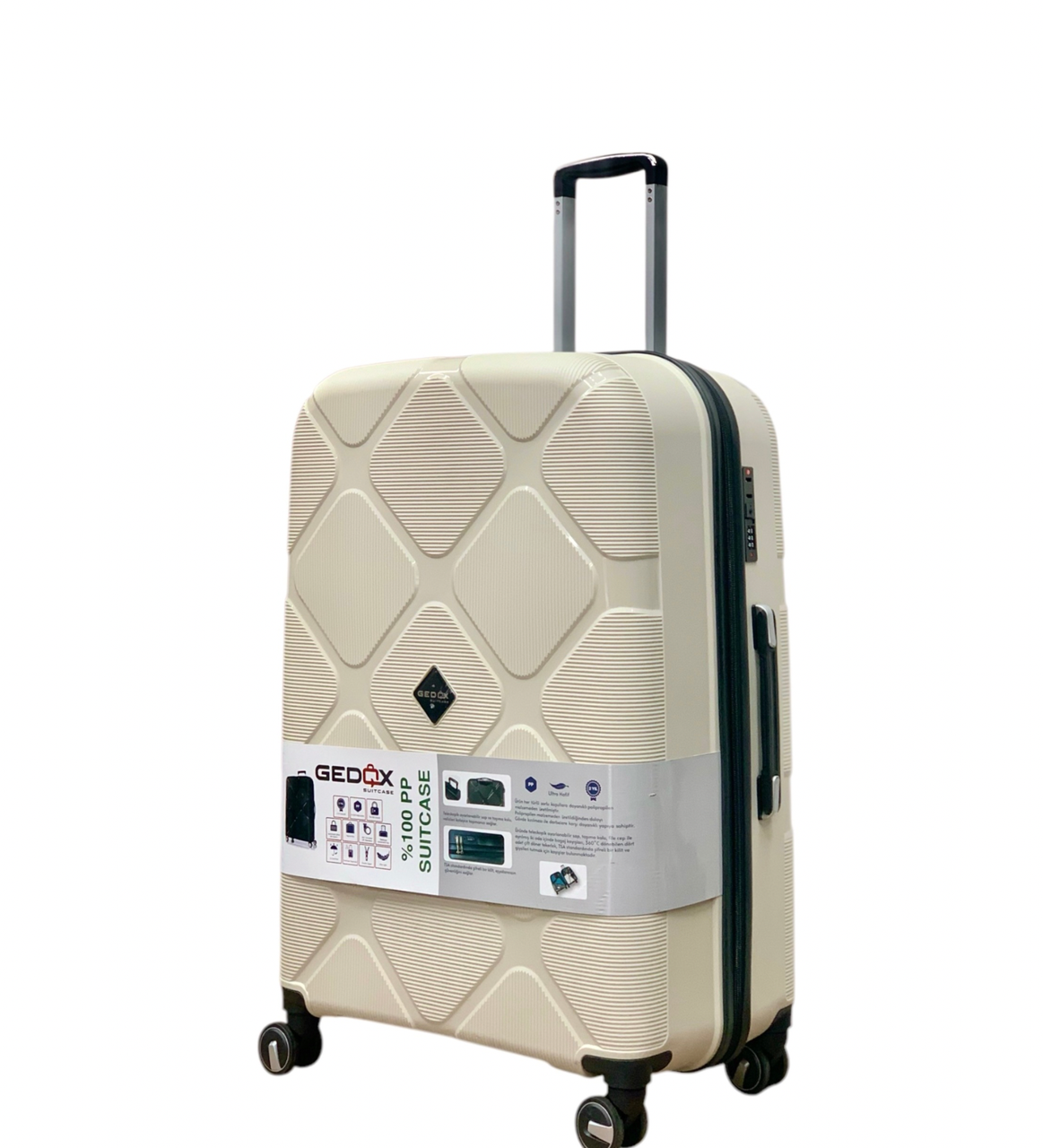 Чемодан Gedox PP005-М полипропилен на 4-х двойных колесах средний М 70 л Чемодан Gedox PP005-М полипропилен на 4-х двойных колесах средний М 70 л